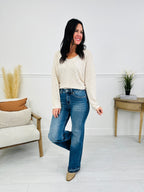 Effortless Release Tummy Control Wide Leg Release Hem Jeans