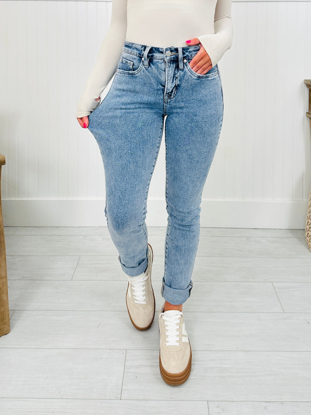 Can't Forget You Tummy Control Straight Jeans