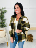 Rustic Runway Shacket in Olive