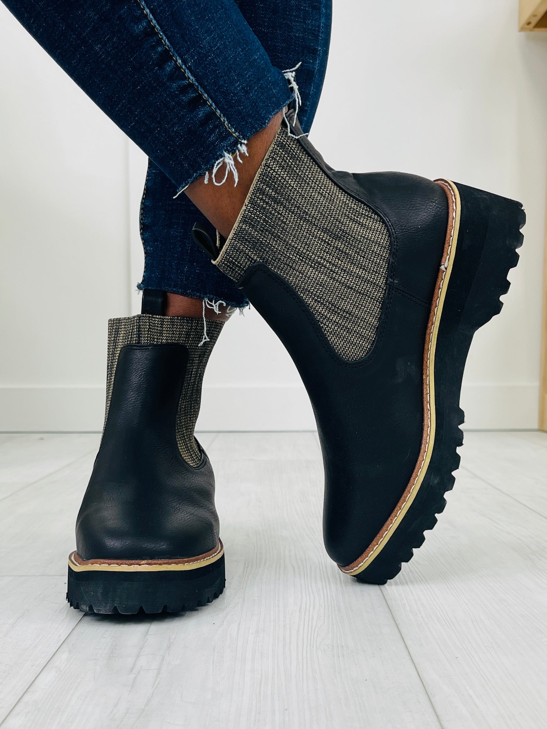 Uptown Ground Booties in Black