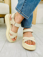 The Woven Way Wedges In White