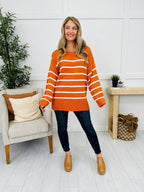 Falling Into Pattern Sweater in Rust