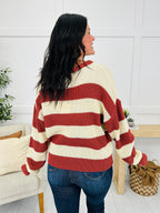 Stay In Stride Sweater in Red Bean