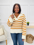 In Line With Fall Sweater in Cream/Caramel