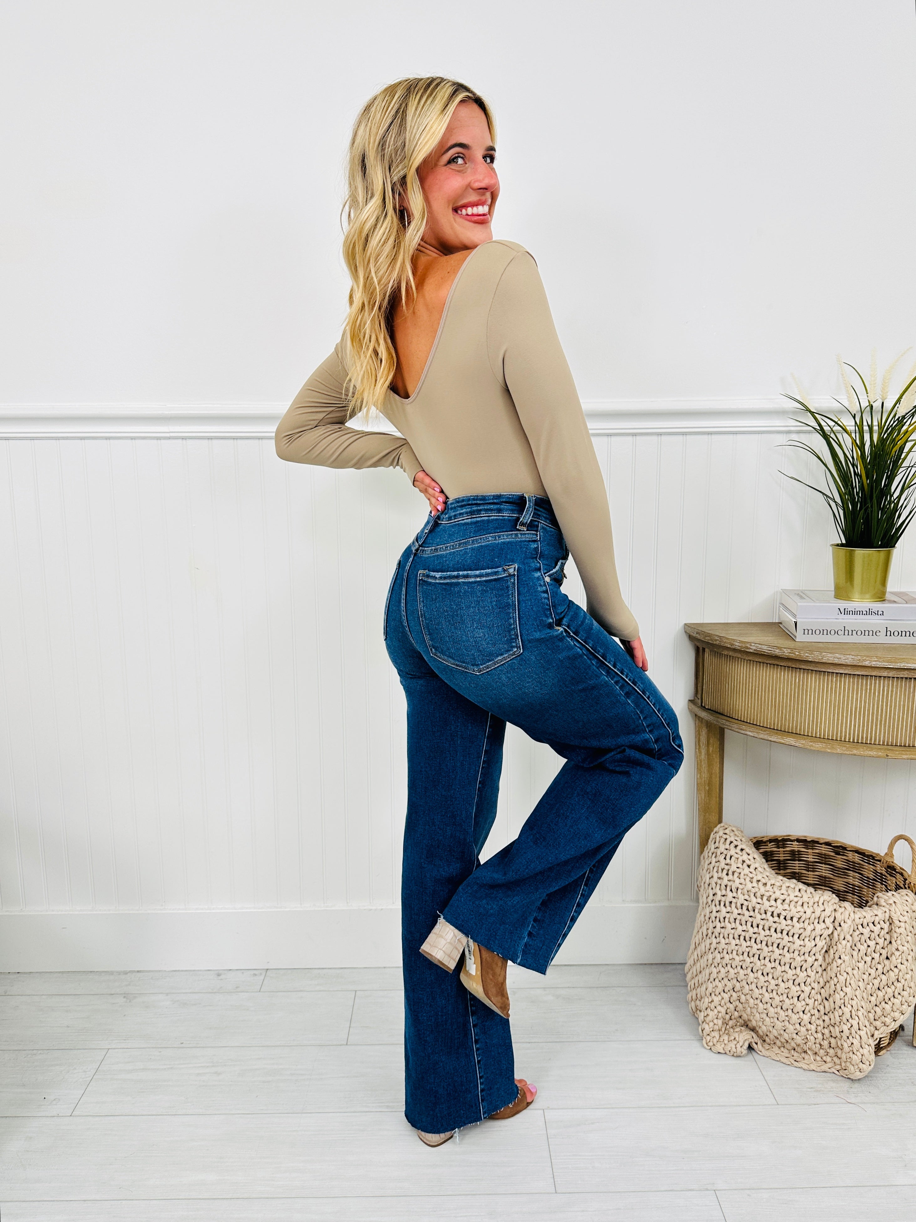 Caught Your Attention Straight Tummy Control Jeans