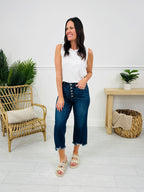 Judy Blue On The Fly Cropped Wide Leg Jeans