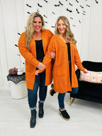 Pockets Full Of Calm Cardigan in Rust