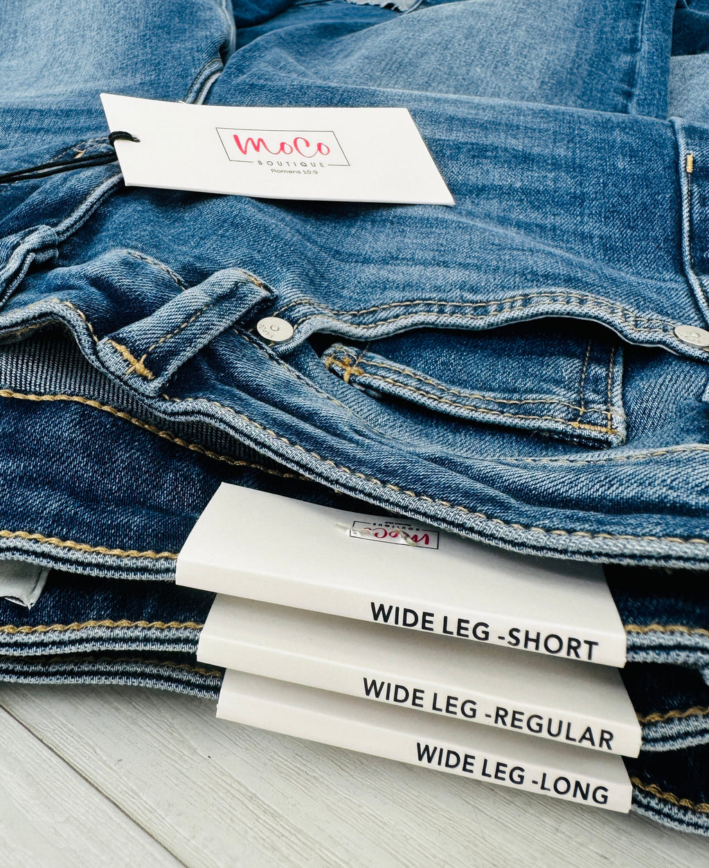 Made For Me Tummy Control Wide Leg Cuffed Jeans in Multiple Inseams