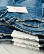 Made For Me Tummy Control Wide Leg Cuffed Jeans in Multiple Inseams