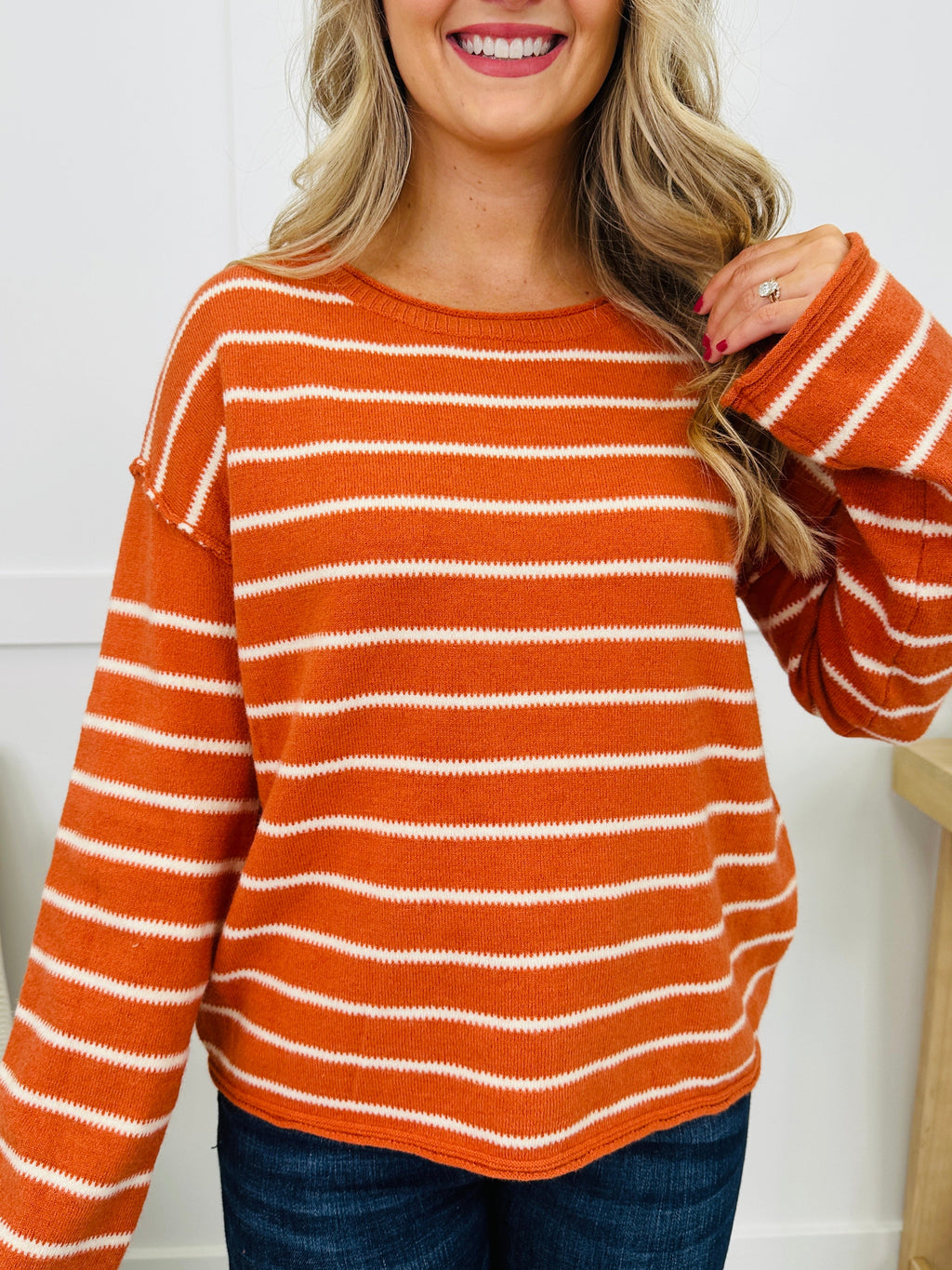 Every Other Beat Sweater in Pumpkin