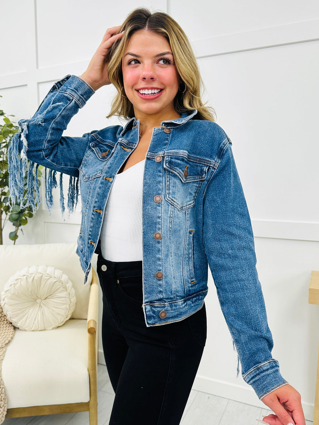 Judy Blue Plus/Reg City Cowgirl Denim Jacket