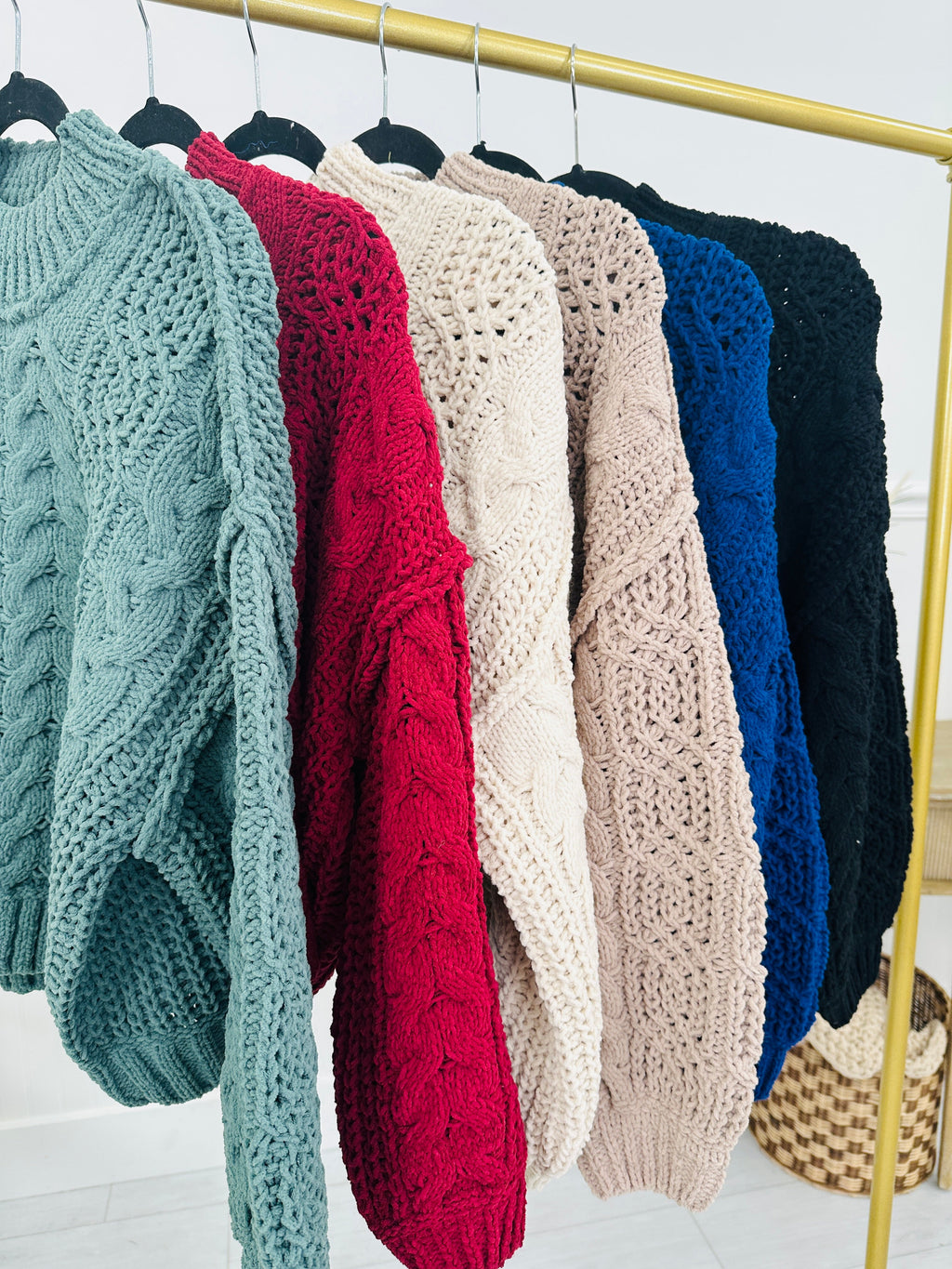 The Cable Club Sweater- Multiple Colors!