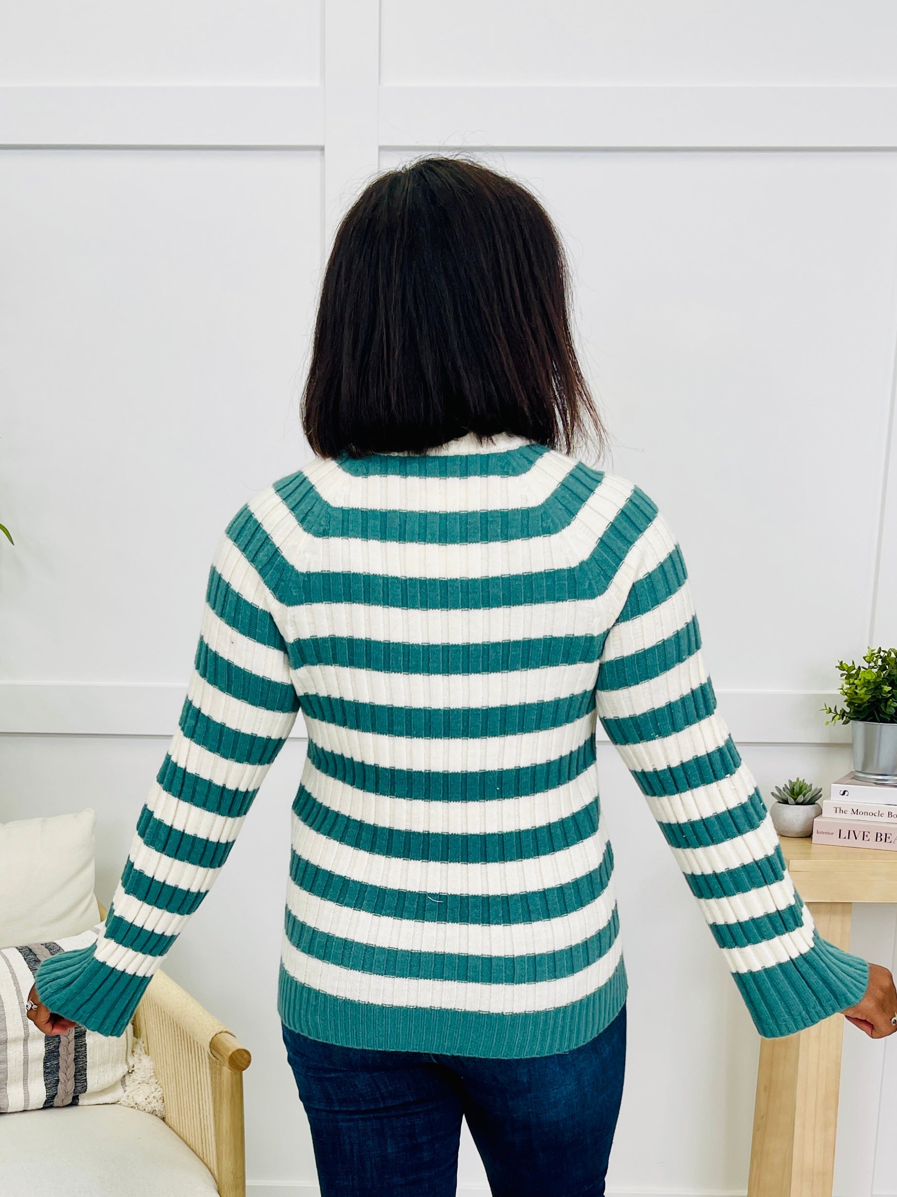 The Pattern We Keep Sweater in Forest Green