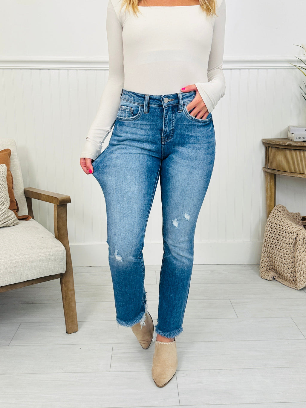 Head Start Tummy Control Cropped Bootcut Jeans