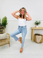 One Step Ahead Tummy Control Cropped Step Hem Jeans