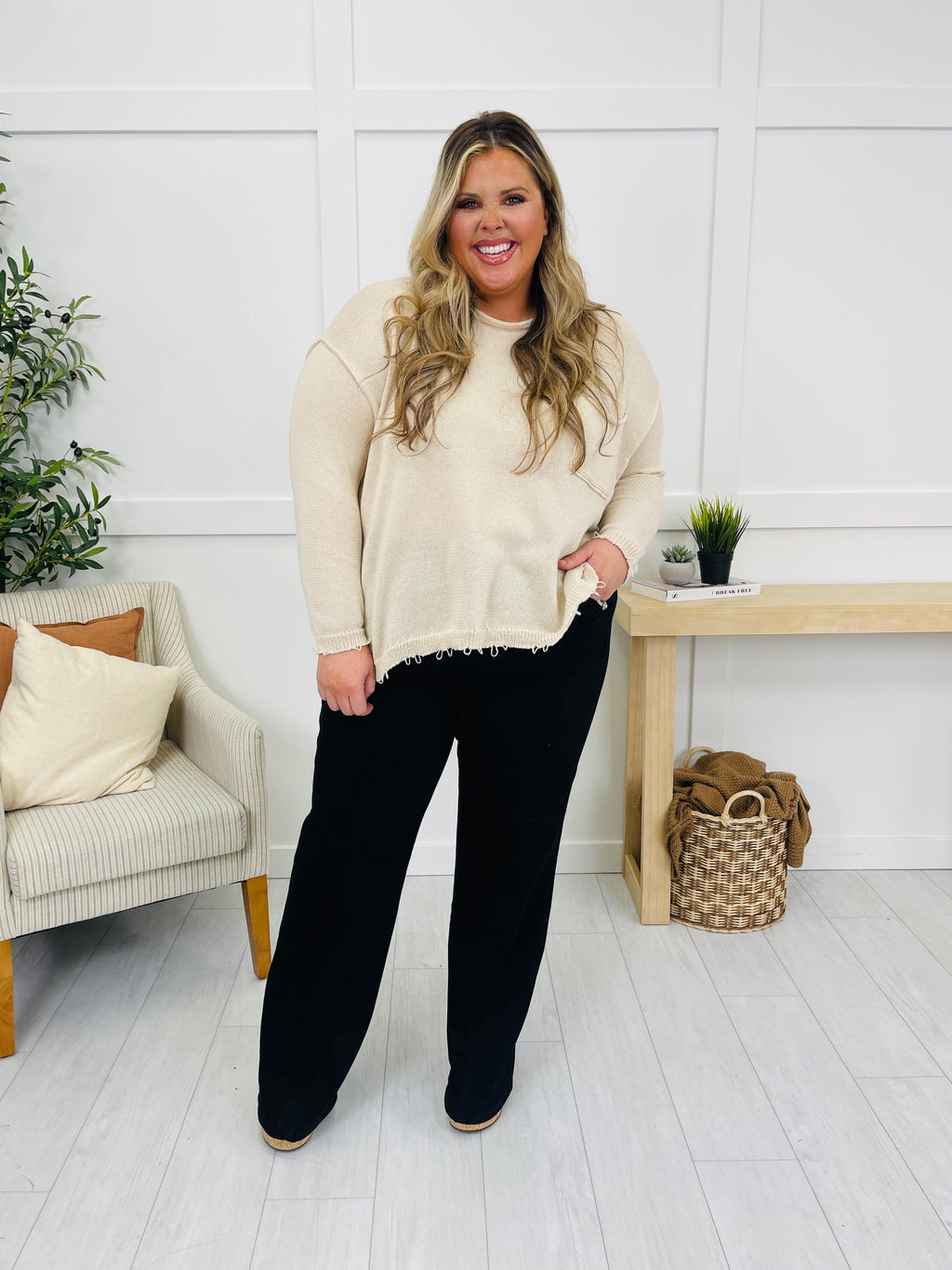 Judy Blue Walk on the Wide Side Retro Wide Leg Black Denim