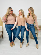 Judy Blue We Stay Fly Button Fly Skinny Jeans