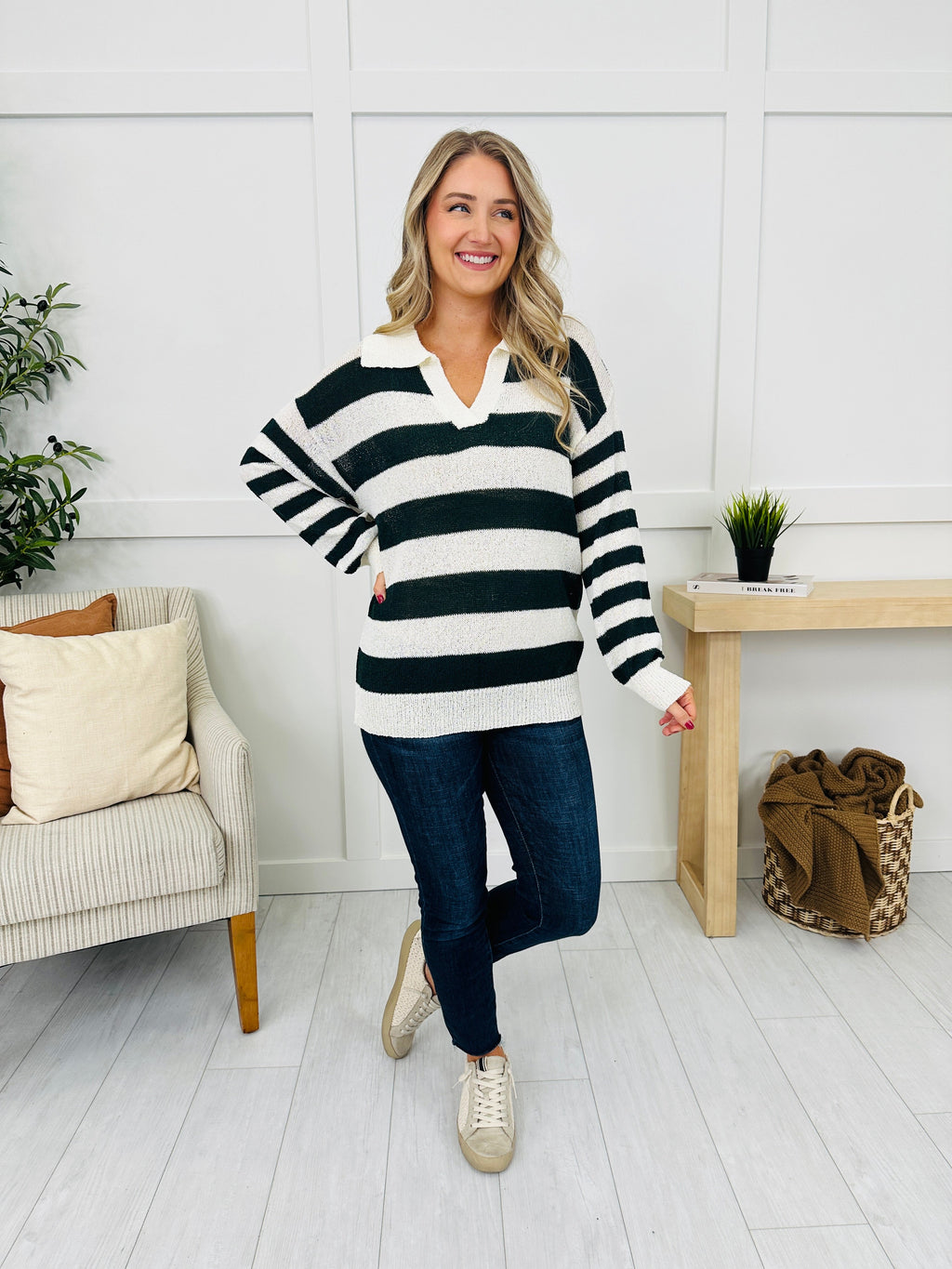 Weekend Off Duty Sweater in Hunter Green