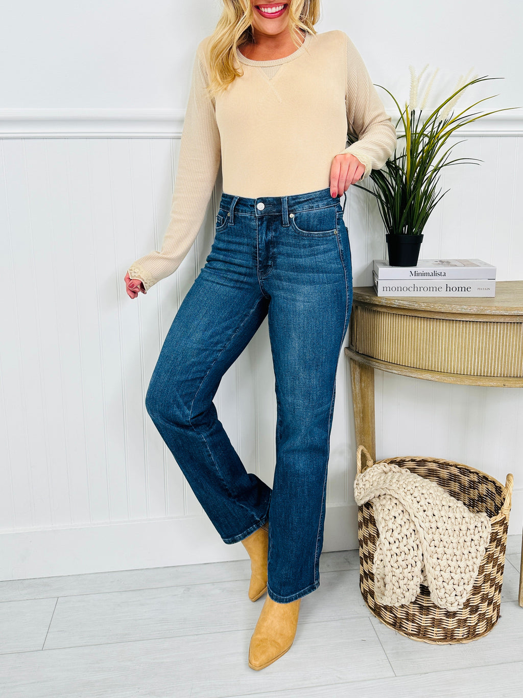 Judy Blue Be In Control Tummy Control Straight Jeans in Regular and Petite