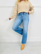 Fashionably Late Straight Tummy Control Jeans