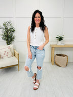 You're My Lover Light Cropped Straight Leg Jeans