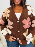 Season's Stitch Cardigan in Brown