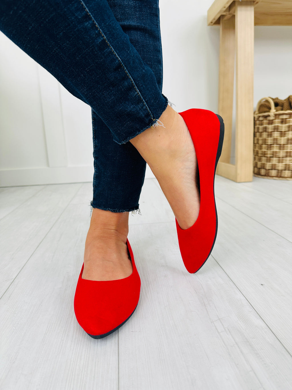 Whisper Walk Flats in Red