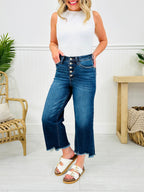 Judy Blue On The Fly Cropped Wide Leg Jeans