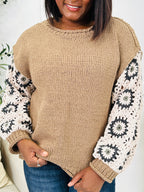 Threaded Secrets Sweater in Choco Almond Multi