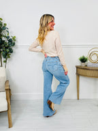 Judy Blue Stitched In Time Retro Wide Leg Jeans