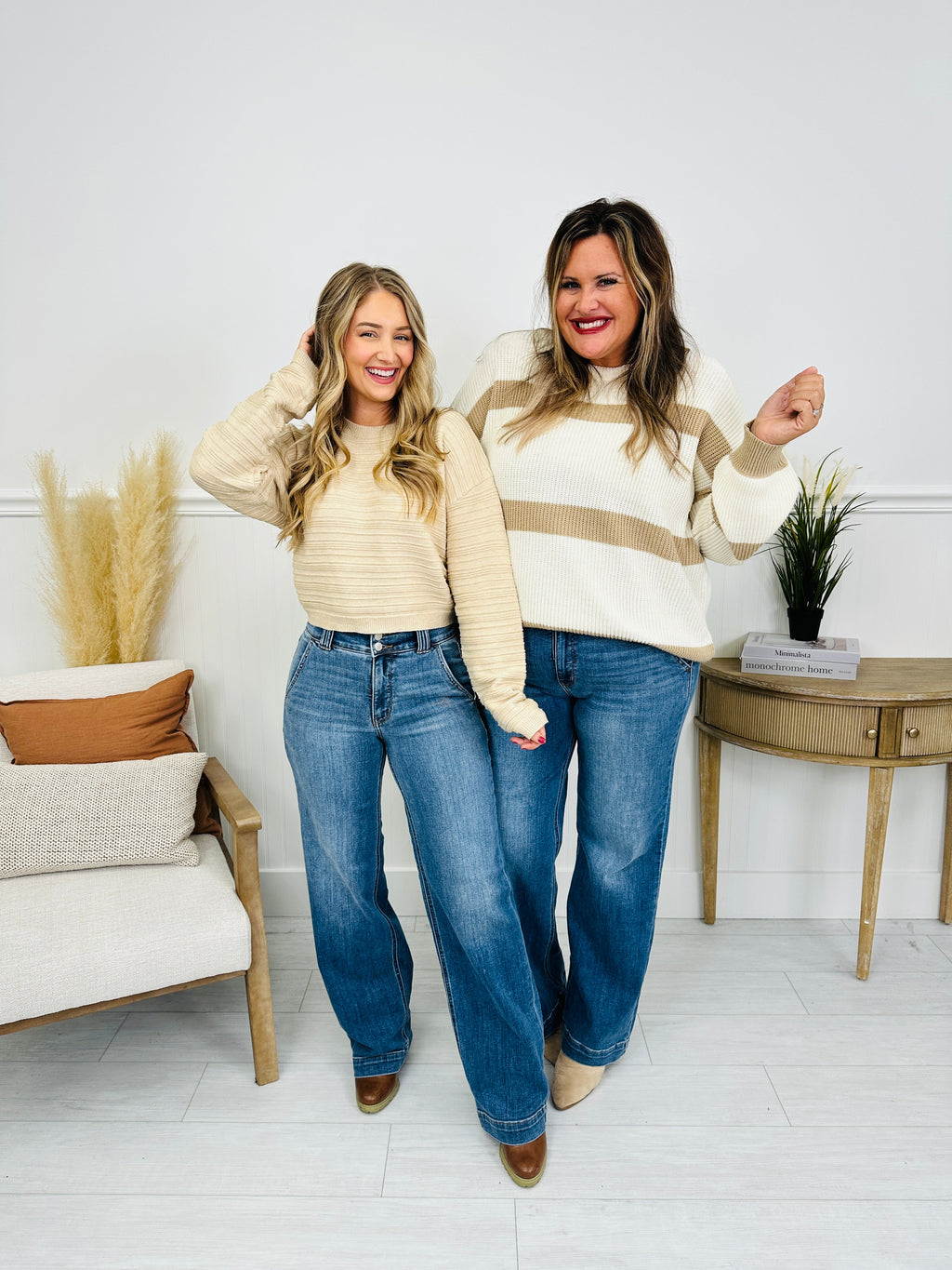 Judy Blue REG/CURVY Double Trouble Wide Leg Jeans