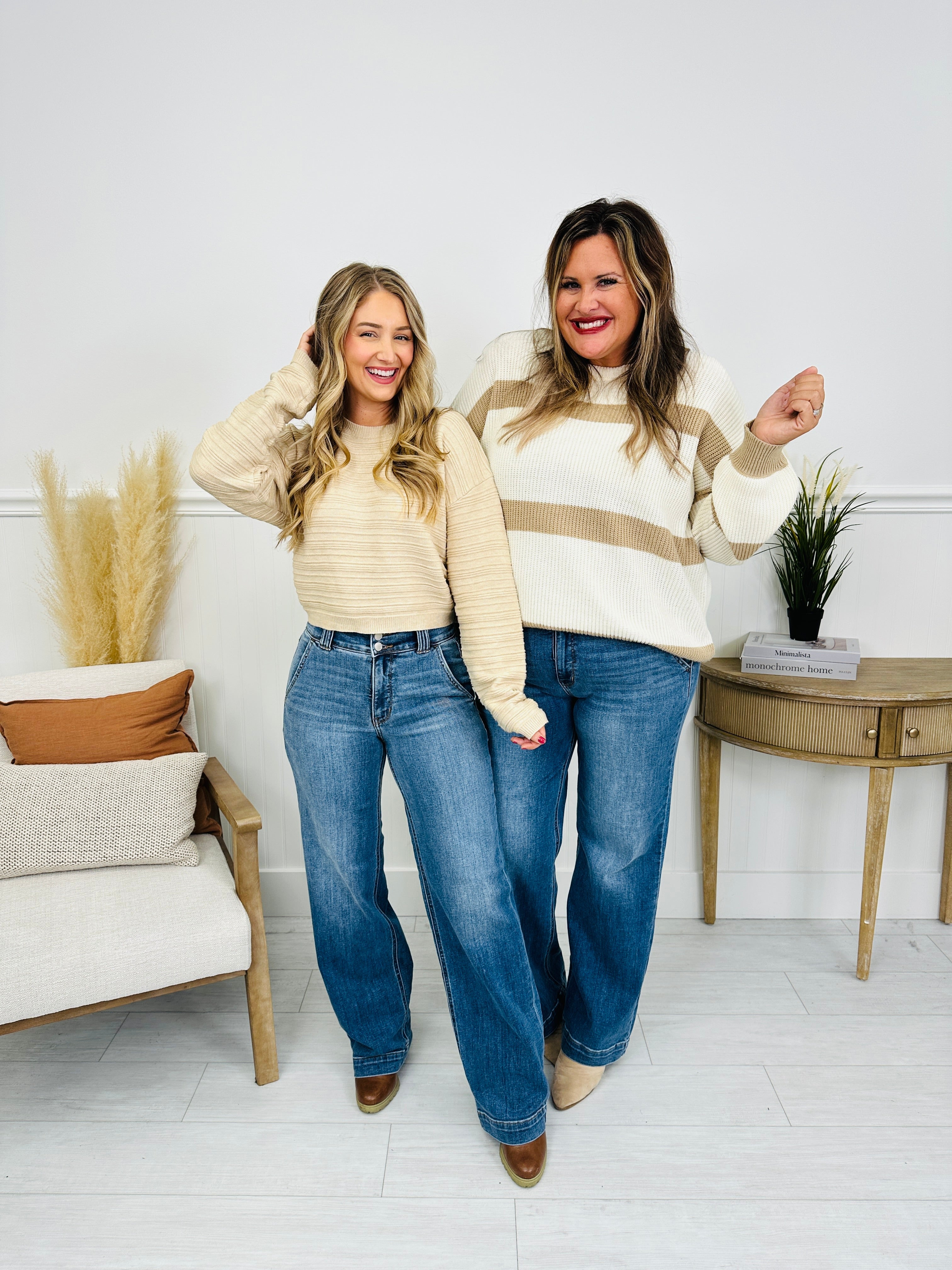 Judy Blue REG/CURVY Double Trouble Wide Leg Jeans