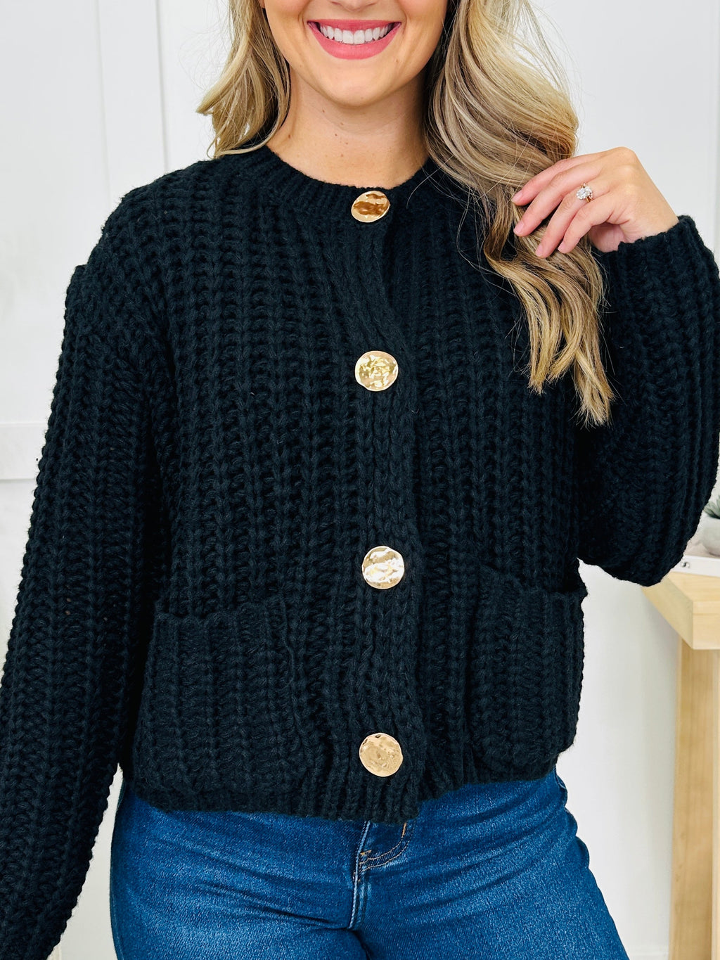 Wrapped For Weather Cardigan in Black