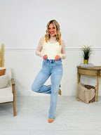 Feeling Brand New Slim Wide Leg Tummy Control Jeans