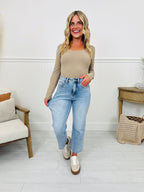 Along For The Ride Wide Leg Cropped Jeans With Tummy Control