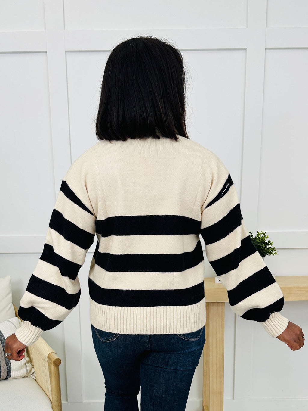 Chilly Day Charm Sweater in Black