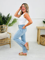 Feeling Brand New Slim Wide Leg Tummy Control Jeans