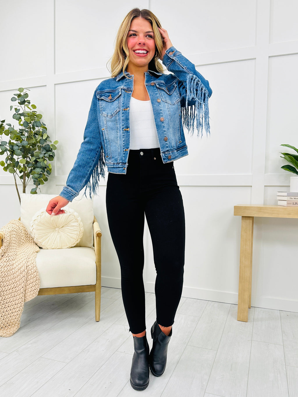 Judy Blue Plus/Reg City Cowgirl Denim Jacket