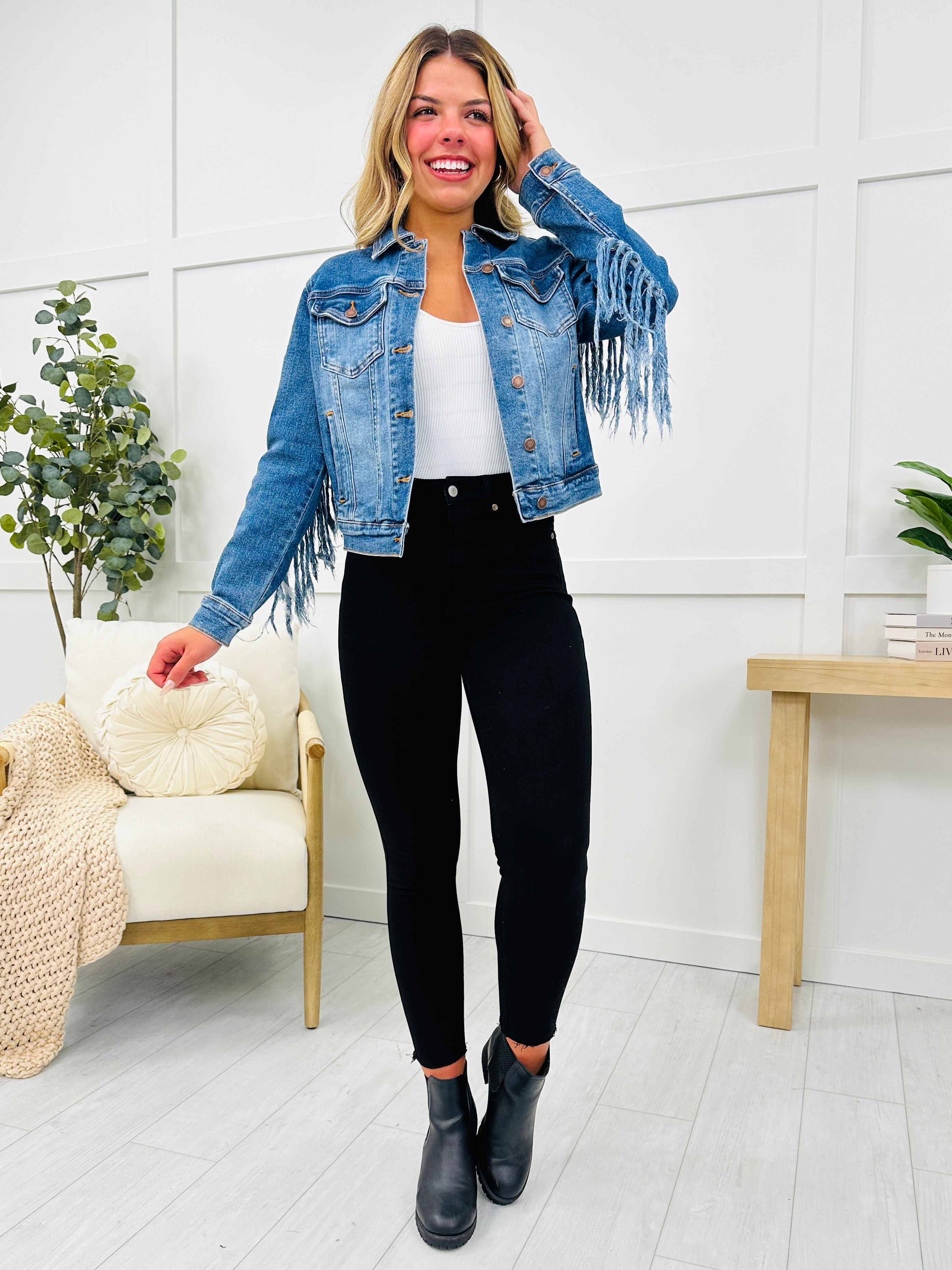 Judy Blue Plus/Reg City Cowgirl Denim Jacket