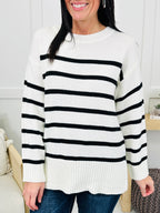 Falling Into Pattern Sweater in Ivory