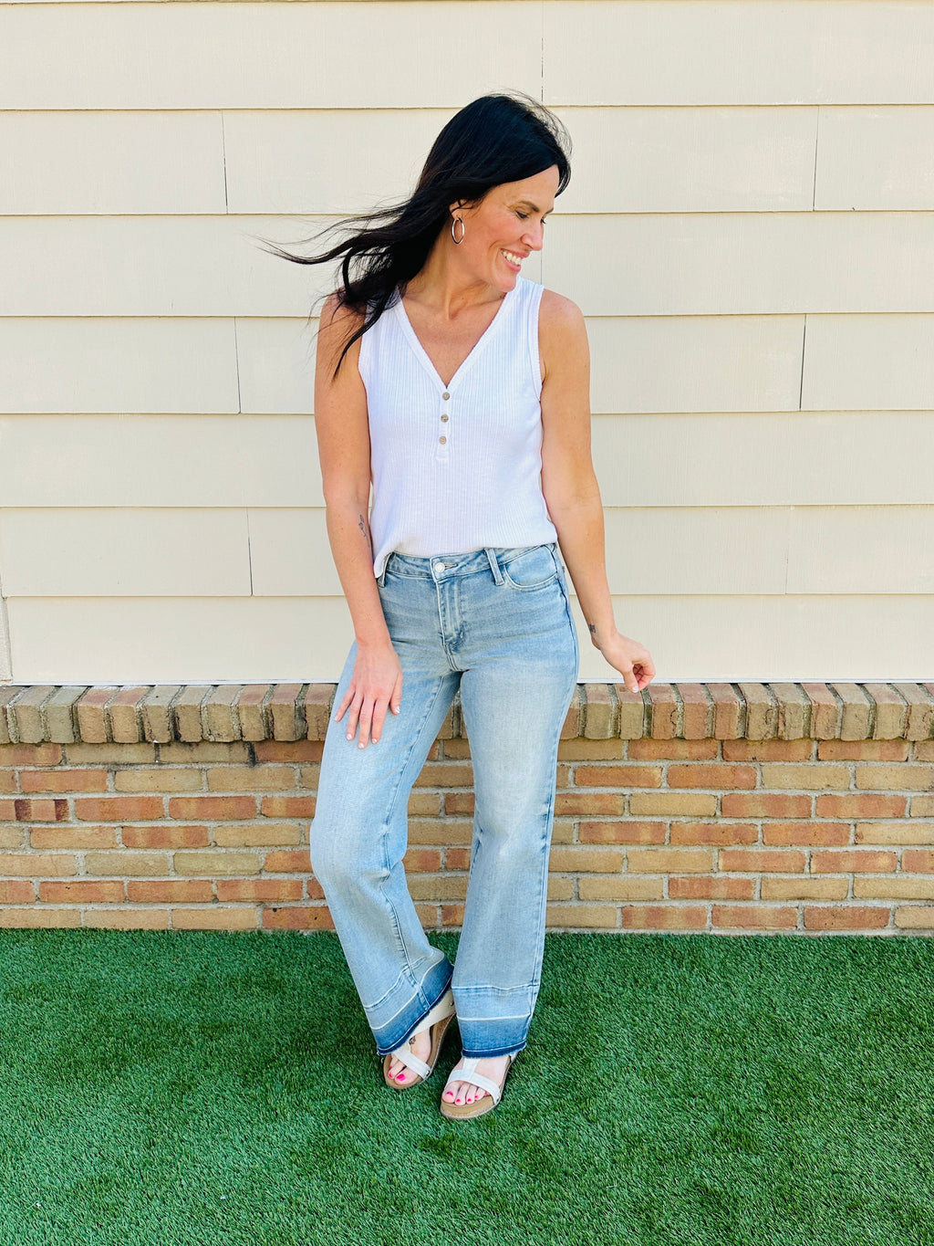 Judy Blue Release Your Inhibitions Wide Leg Jeans