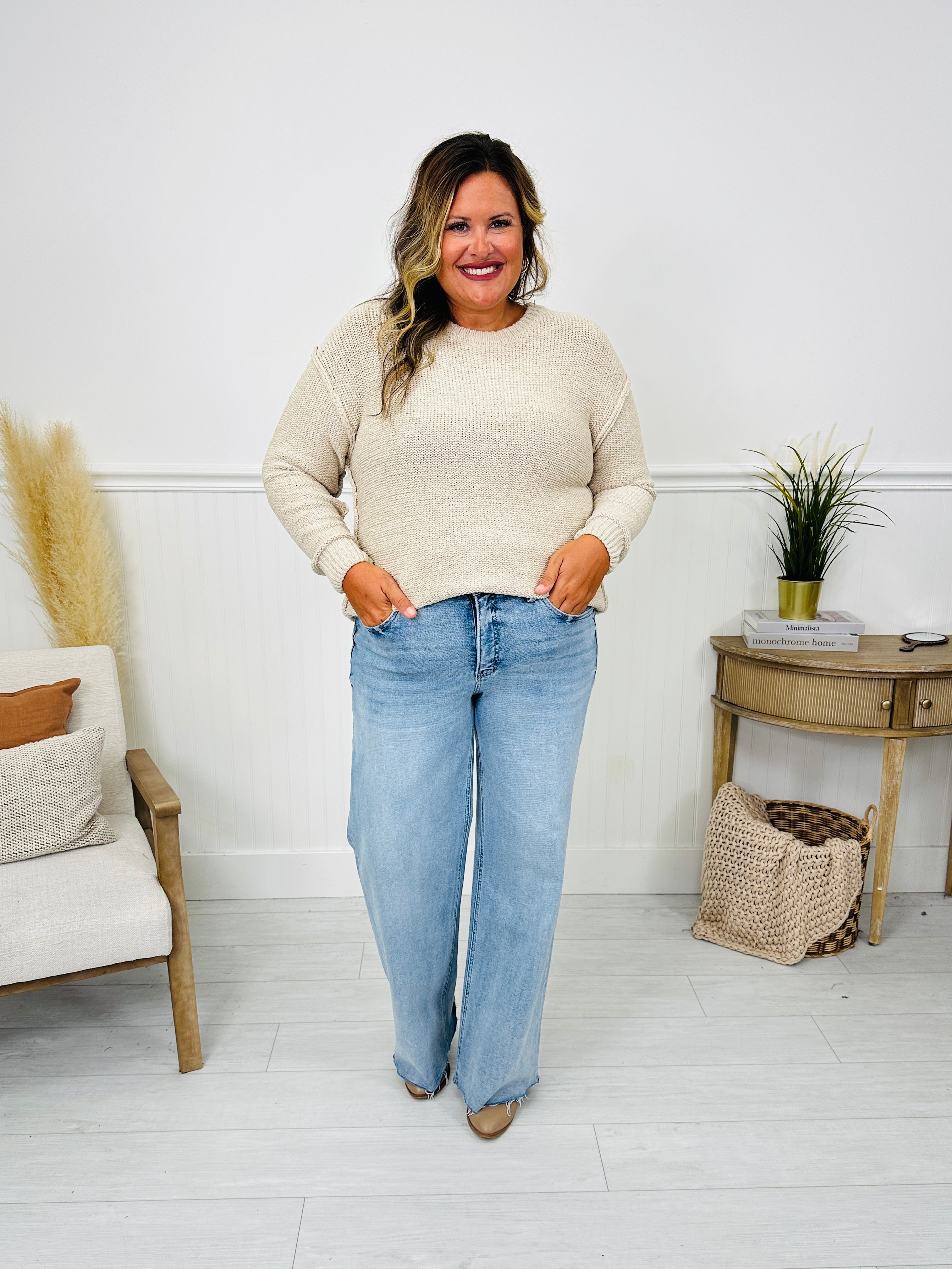 Power Moves Tummy Control Slim Wide Leg Jeans