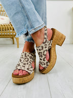 Sunkissed Stride Wedges In Tan Sparkle Leopard