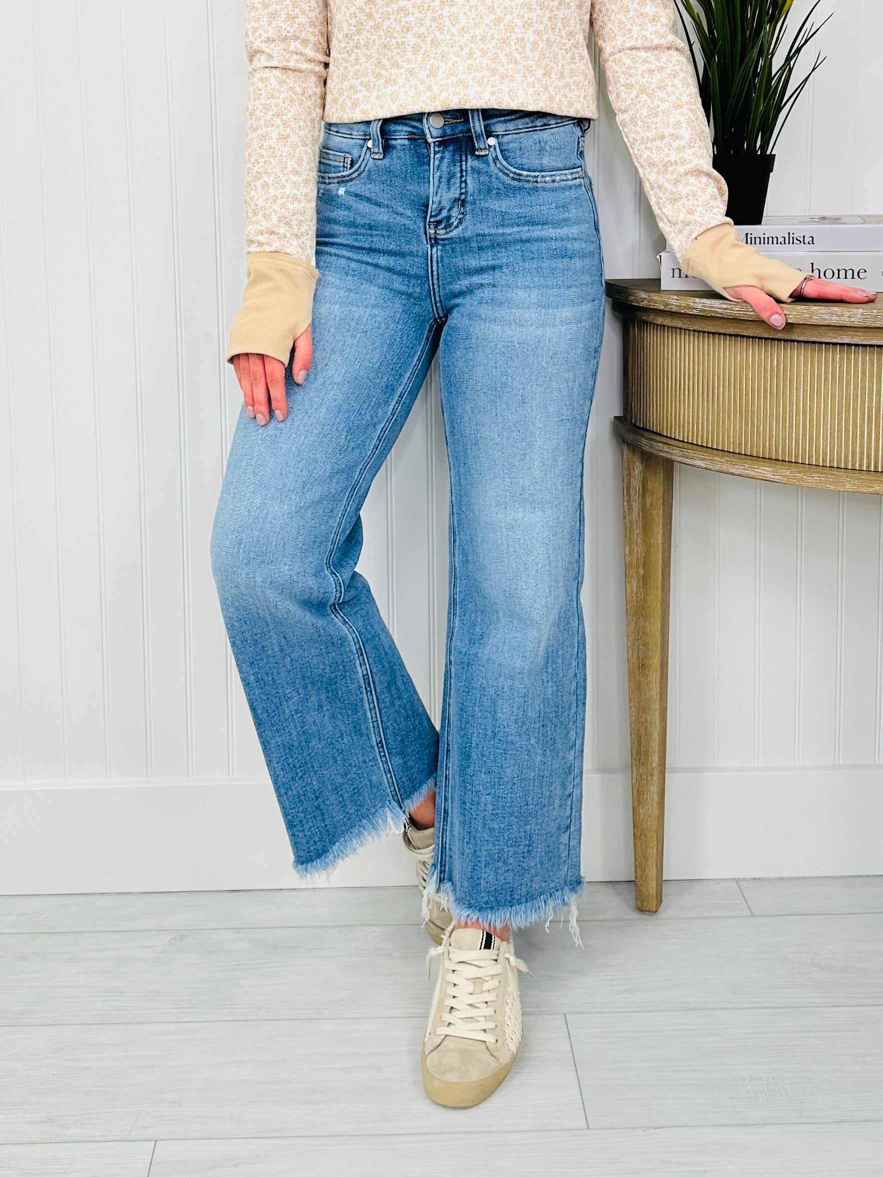 On The Go Tummy Control Wide Leg Jeans