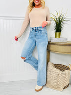 The Bee's Knees Tummy Control Wide Leg Jeans