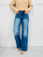 Just Four You Tummy Control Wide Leg Jeans in Four Inseams