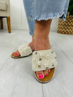 Rhinestone Romance Sandals In Ivory