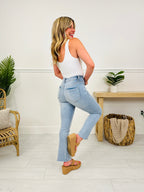 One Step Ahead Tummy Control Cropped Step Hem Jeans