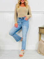 Kick Back And Relax Kick Flare Cropped Jeans