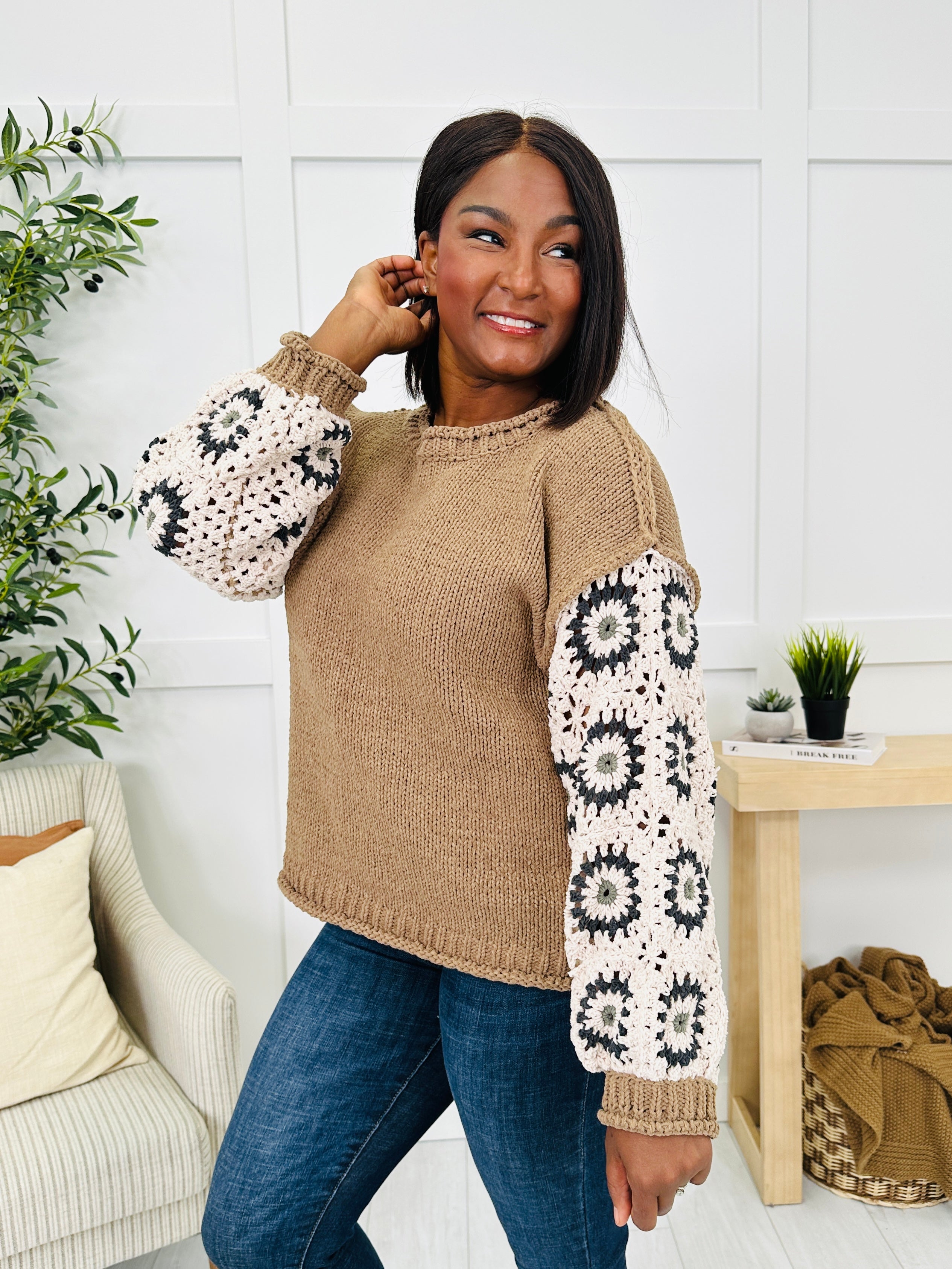 Threaded Secrets Sweater in Choco Almond Multi